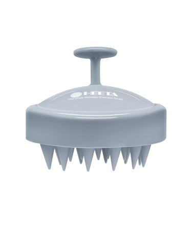 Heeta scalp massage brush for wet and dry hair Gently head massage brush shampoo hair brush with a soft silicone head for peeling and head massage-sky gray 03-hilk-gray