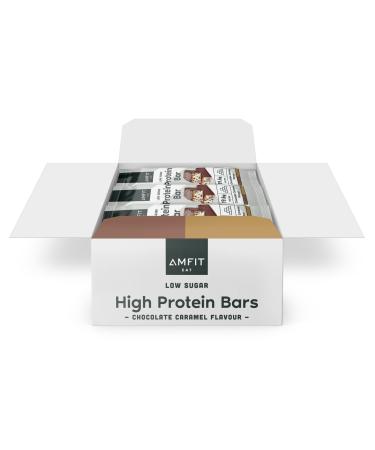 Amazon brand: Amfit Nutrition Sugar arms & protein-rich bars chocolate-caramel taste 60g 12-pack chocolate caramel taste 60g 12-pack pack