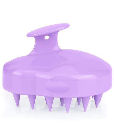 FREATECCH CHAUT Massage brush wet & dry shampoo hair brush for peeling and head massage silicone ridge care hair root healthy head without dandruff stimulates hair growth purple purple contemporary