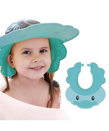 Kid Shampoo Cap Adjustable Baby Shower Hat Hair Washing Shield for Ears Eyes Silicone Baby Bath Visor for Toddlers Kids Infants Blue