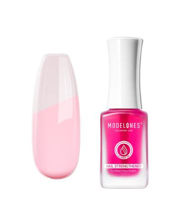 Modelones Nail Strengthener for Thin Nails and Growth Nail Treatment for Repair Damaged Nails Nail Hardener Extra Strong and Growth Quick Dry Nail Care 0.5 oz 1-Pack B-Nail strengthener