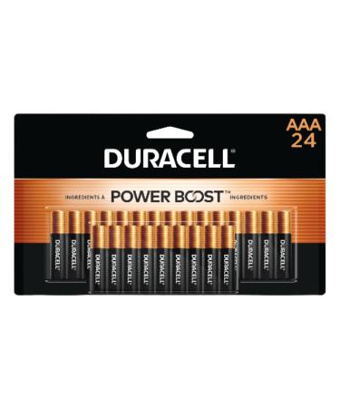 Duracell Coppertop AAA Batteries with Power Boost Ingredients 24 Count Pack Triple A Battery with Long-Lasting Power Alkaline AAA Battery for Household and Office Devices 24 Count (Pack of 1)