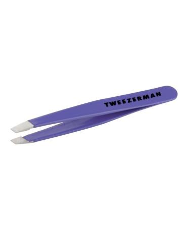 TWEEZERMAN Tweezers Mini Version with Hand-Filed Beveled Tip for Eyebrow Plucking Lavender Purple 1 Piece (Pack of 1)