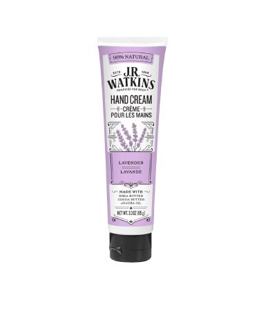 J.R. Watkins Natural Moisturizing Hand Cream, Hydrating Hand Moisturizer with Shea Butter, Cocoa Butter, and Avocado Oil, USA Made and Cruelty Free, 3.3oz, Lavender, Single Lavender 3.3 Ounce (Pack of 1)
