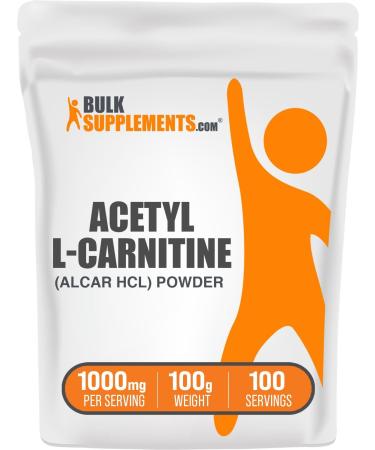 BulkSupplements.com ALCAR HCl Powder (Acetyl L-Carnitine) - L-Carnitine Supplement Powder - Carnitine Supplement - Choline Supplements - Acetyl L Carnitine Powder (100 Grams 3.5 oz) 3.52 Ounce (Pack of 1)