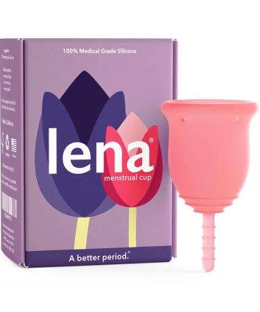 Lena Cup Reusable Menstrual Cup | Pink Small | Experienced and Advanced Cup Users | Tampon Pad and Period Disc Alternative | Feminine Care Hygiene Products Small Classic Pink