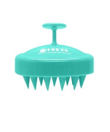 Heeta scalp massage brush for wet and dry hair Gently head massage brush shampoo hair brush with a soft silicone head for peeling and head massage-green 06-green