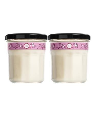 Mrs. Meyer's Scented Aromatherapy Candle, 35 Hour Burn Time, Made with Soy Wax and Essential Oils, Peony, 7.2 Oz, Pack of 2