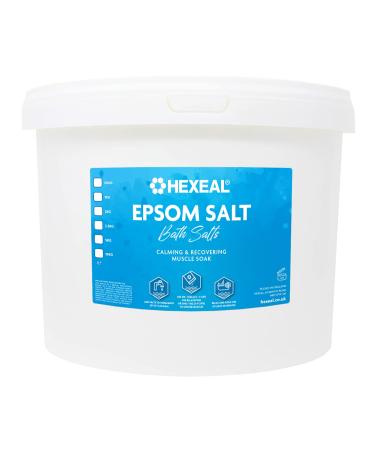 Hexeal Epsom Salt | 10kg Bucket | Food Grade | Magnesium Sulphate salt 10 kg (Pack of 1)