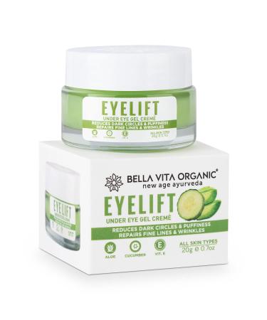 Bella Vita Organic EyeLift Hydrating Natural Under Eye Cream Gel for Dark Circles  Puffy Eyes  Wrinkles & Removal of Fine Lines for Women & Men  20 gm