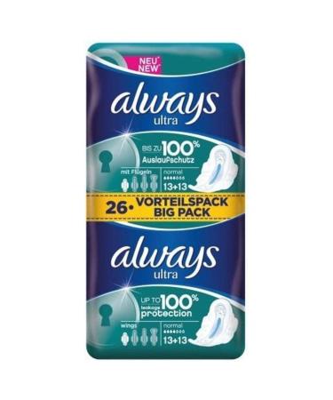 Always Ultra Duo Normal+ 26 Count (Pack of 1)