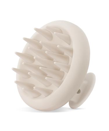 Heeta scalp massage brush silicone hair massage brush with soft bristles integrated silicone design shampoo brush for wet and dry hair oatmeal color 08-harness flake color