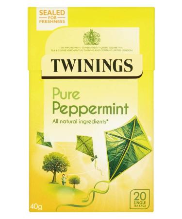 Twinings Pure Peppermint Herb Infusion (20 teabags) Mint Peppermint 20 Count (Pack of 1)