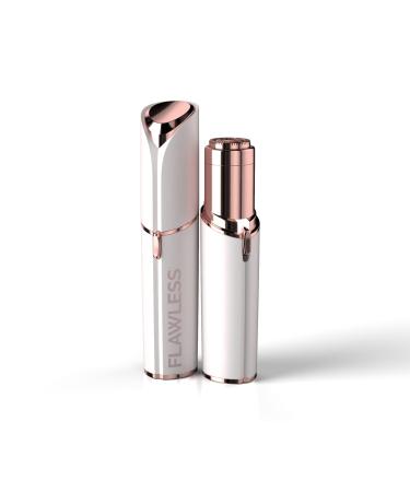 Finishing Touch Flawless Facial Hair Remover for Women, White/Rose Gold Electric Face Razor for Women with LED Light for Instant and Painless Hair Removal