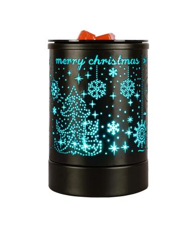 Enaroma Christmas Wax Warmer Black Wax Melter for Scented Wax Fragrance Electric Oil Melter Cube Tart Burner for Home Decor Black christmas