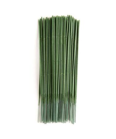 MOIAK 100pcs Plastic Floral Stem  Artificial Flower Rod  Plant Stub Wire Green Florist Wires  Ideal for The Crafts Person  17CM and 25CM(17CM) 17 cm