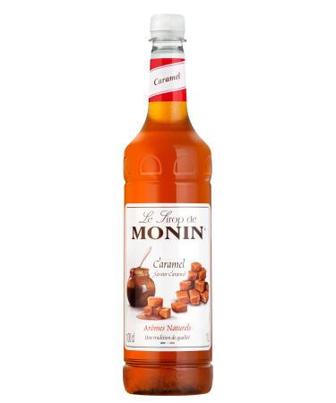 MONIN Premium Caramel Syrup 1L for Coffee and Cocktails. Vegan-Friendly Allergen-Free 100% Natural Flavours and Colourings Caramel Syrup 1 l (Pack of 1)