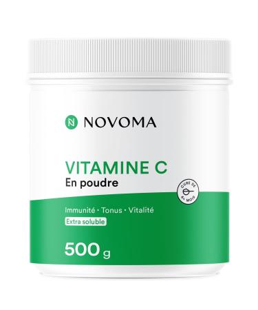 NOVOMA Vitamin C Pure Powder 500g 1000mg per dose L-Ascorbic Acid Ultra Fine Powder Powerful Antioxidant System I