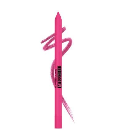 Maybelline New York Tattoo Studio Long-Lasting Sharpenable Eyeliner Pencil  Glide on Smooth Gel Pigments with 36 Hour Wear  Waterproof Ultra Pink 0.04 oz