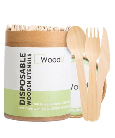 Disposable Wooden Plates (Wooden Cutlery Set)