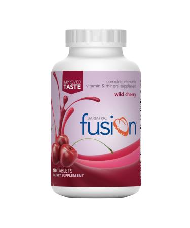 Bariatric Fusion Wild Cherry Complete Chewable Bariatric Multivitamin with Iron for Bariatric Surgery Patients Including Gastric Bypass and Sleeve Gastrectomy - 120 Tablets