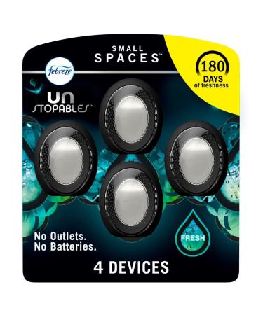 Febreze Small Spaces, Plug in Air Freshener Alternative for Home, Berry & Bramble, Odor Fighter for Strong Odor (4 Count) 1 Count (Pack of 1)