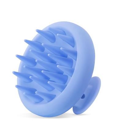 Heeta scalp massage brush silicone hair massage brush with soft bristles integrated silicone design shampoo brush for wet and dry hair blue 08 silicone blue