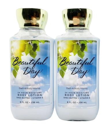 Bath and Body Works Super Smooth Body Lotion Sets Gift For Women 8 Oz -2 Pack (Beautiful Day) Peony 8 Ounce (Pack of 2)