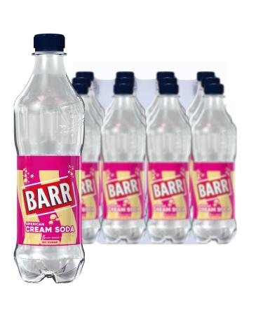 BARR since 1875 American Cream Soda No Sugar Sparkling Soft Drink with a Creamy Taste of American Cream Soda "Fizzingly Fun" - 12 x 500ml Bottles American Cream Soda - No Sugar 500ml | 12 Bottles