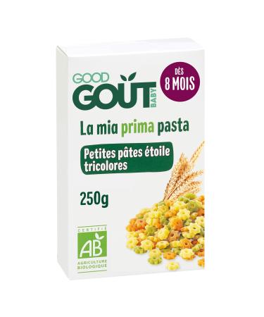 GOOD TASTE - Small Star Pasta Tricolor - From 8 Months - Melting - Made In Italy - Cooking 11 Min - 250g