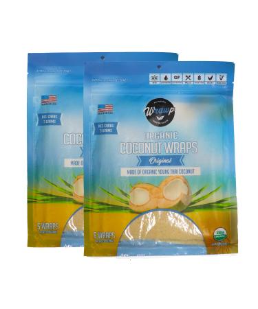 Organic Coconut Wraps, Original 2 PACK (Raw, Vegan, Keto, Paleo, Gluten Free wraps) Made in USA from young Thai Coconuts