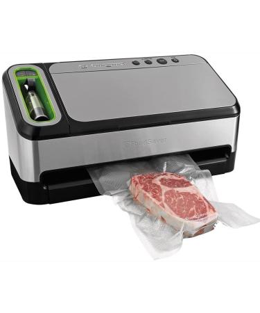 FoodSaver Vacuum Sealer Machine with Automatic Bag Detection, Sealer Bags and Roll, and Handheld Vacuum Sealer for Airtight Food Storage and Sous Vide, Silver Vacuum Sealing System
