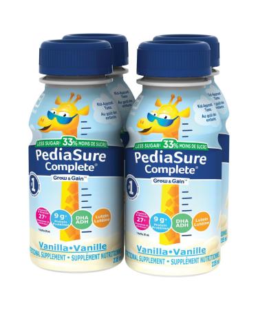 PediaSure Complete Reduced Sugar 33% Less Sugar Nutritional Supplement 4 X 235 ml Vanilla 940 ml Vanilla 235 ml (Pack of 4)