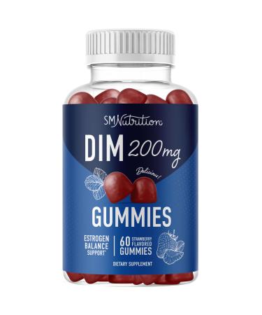 DIM Gummies | 200mg | Hormone Balance Gummies for PMS Menopause Hormonal Acne & More | Estrogen Balance & Detox for Women and Men | With 50mg Beet Root for Antioxidant Support | Gluten-Free | 60ct.
