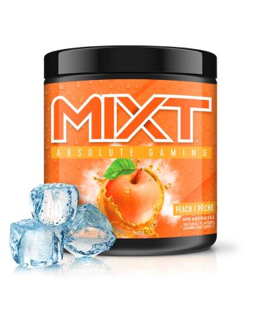 MIXT Energy Drink Mix Energy Powder 8 Hour Energy Formula Designed for Concentration Focus and Hours of Energy Without the Crash Sugar Free (60 Servings) (Peach)