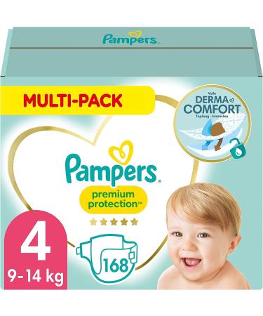 Pampers Baby Diapers Size 4 (9-14kg) Premium Protection 168 Pieces Old Version Size 4 (168 Pieces) OLD