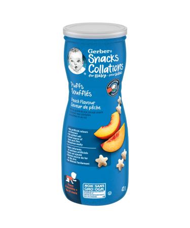 GERBER PUFFS Peach Baby Snacks Cereal Snack 8+ months 42 g 6 Pack
