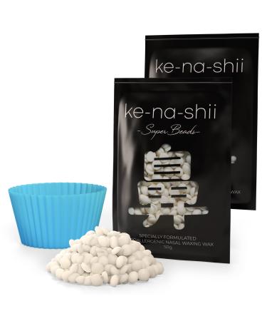 Kenashii Super Beads | Nose Waxing Wax | Specially Formulated | Hypoallergenic | Melting Pot Included | Medical Grade Silicone | Fast Safe Ridiculously Satisfying Nose and Ear Hair Removal 33.33 g (Pack of 3)