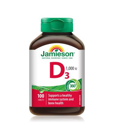 Jamieson Vitamin D 1000IU 100 Tablets 100 g (Pack of 1)
