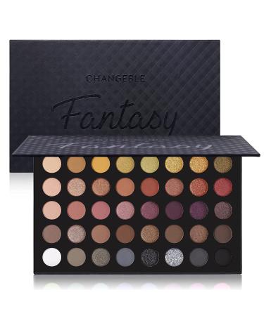 Professional Neutral Eyeshadow Makeup Palette  40 Pigmented Matte Shimmer Warm Eye Shadows  Naked Nudes Rose Gold Smoky Brown Pressed Powder Pallet Make Up Kit Neutral Palette