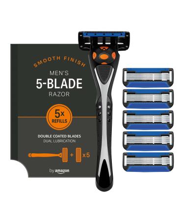 by Amazon Male 5 blade men's razor with 5 Count refill 6 count (Pack of 1) Razor &amp 6 blades