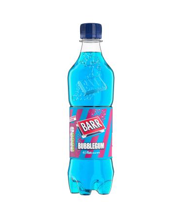 BARR since 1875 Blue Bubblegum No Sugar Flavoured Fizzy Drink "Fizzingly Fun" - 12 x 500ml Bottles Bubblegum - No Sugar 500ml | 12 Bottles
