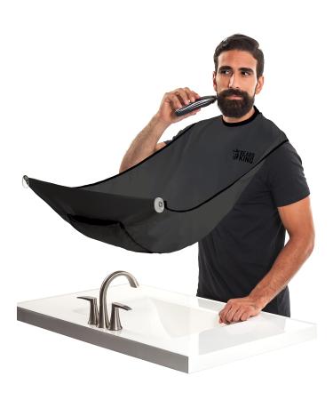 BEARD KING - The Official Beard Bib - Hair Clippings Catcher & Grooming Cape Apron - As Seen on Shark Tank - Black (Lite Version) Lite Black