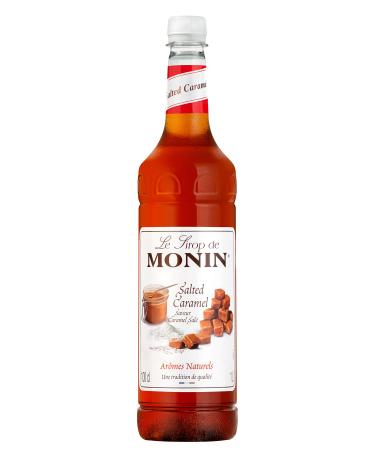 MONIN Premium Salted Caramel Syrup 1L for Coffee and Cocktails. Vegan-Friendly Allergen-Free 100% Natural Flavours and Colourings. Salted Caramel Coffee Syrup Salted Caramel 1 l (Pack of 1)