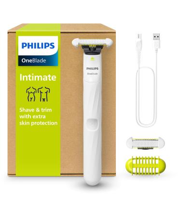 PHILIPS Oneblade Intimate QP1924/30 Designed for Pubic Hair Care Cutting and Shaving with Reinforced Skin Protection