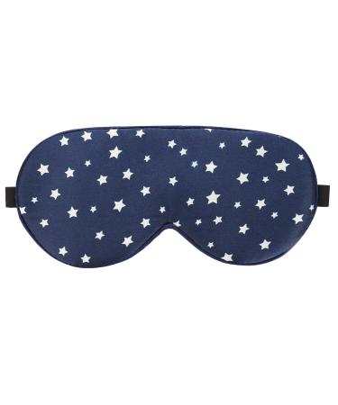 Alaska Bear Mulberry Silk Sleep Mask Luxury Cool and Lustrous Eye Cover for Sleeping Unisex (Navy Stars) Stars Navy