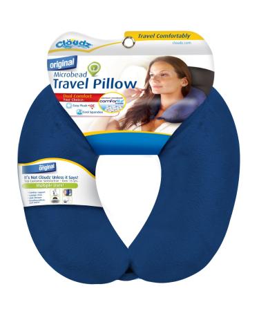 Cloudz Microbead Travel Neck Pillow - Blue