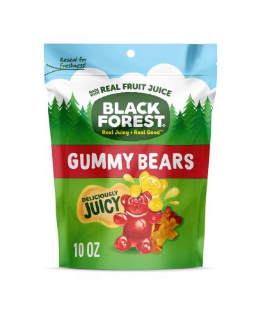 Black Forest Gummy Bears Fruit Flavor Deliciously Juicy Made with Real Fruit Juice 10 oz 10oz New