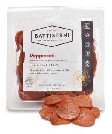 Battistoni Cup & Char Spicy Pepperoni, Single 5oz Pouch 5 Ounce (Pack of 1)