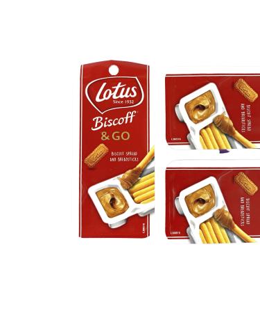 6 x Lotus Biscoff & GO - Dip Breadsticks Crunchy Spread Caramelised Biscuit: